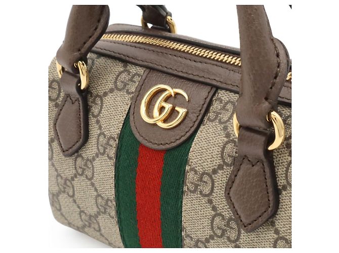 Borsa a mano Gucci Ophidia GG Supreme Marrone Beige Verde - vista 9