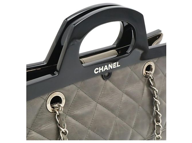 Borsa CHANEL Matelassé CC Delivery Marrone Nero - vista 5