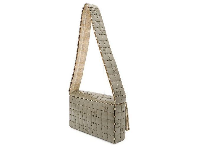 Borsa a tracolla Chanel Puzzle Coco Mark Grigio - vista 3