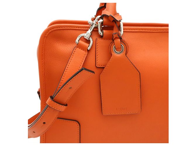 Borsa Loewe Amazona 36 Anagram Arancione - vista 9