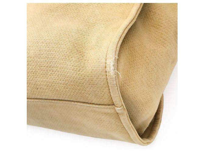 Borsa Tote Large Chanel Deauville Line Nero Beige - vista 4