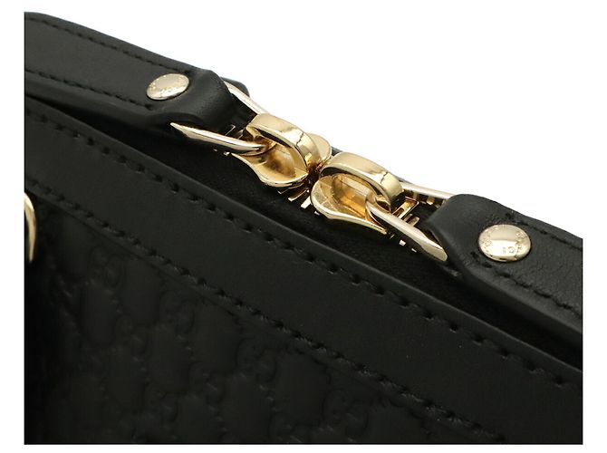 Borsa a mano in pelle Microguccissima Gucci Nero - vista 7