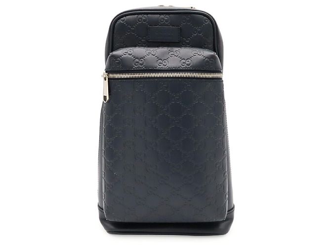 Gucci Guccissima Crossbody-Tasche Marineblau - Ansicht 2