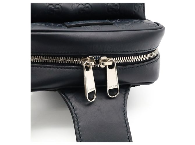 Gucci Guccissima Crossbody-Tasche Marineblau - Ansicht 5