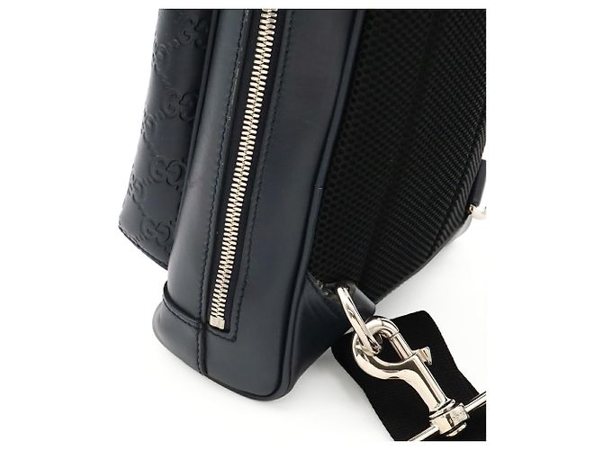 Gucci Guccissima Crossbody-Tasche Marineblau - Ansicht 6
