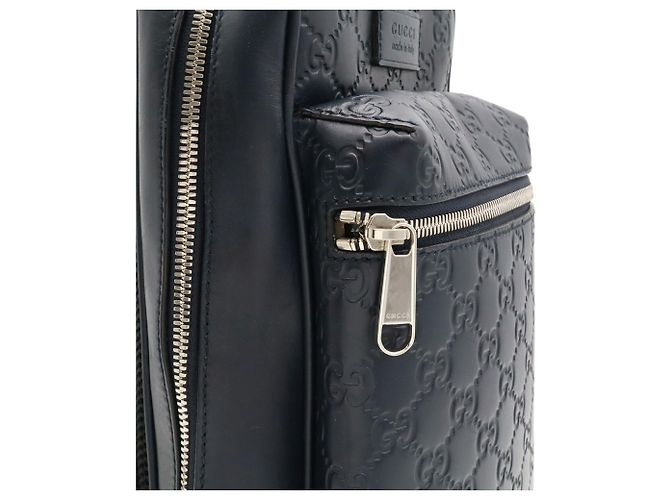 Gucci Guccissima Crossbody-Tasche Marineblau - Ansicht 7