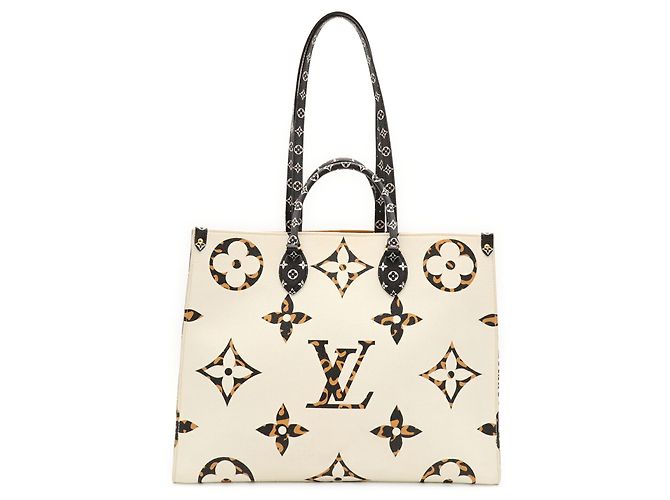 Borsa Tote Louis Vuitton Monogram Jungle Giant OnTheGo GM Crudo Cammello - vista 2