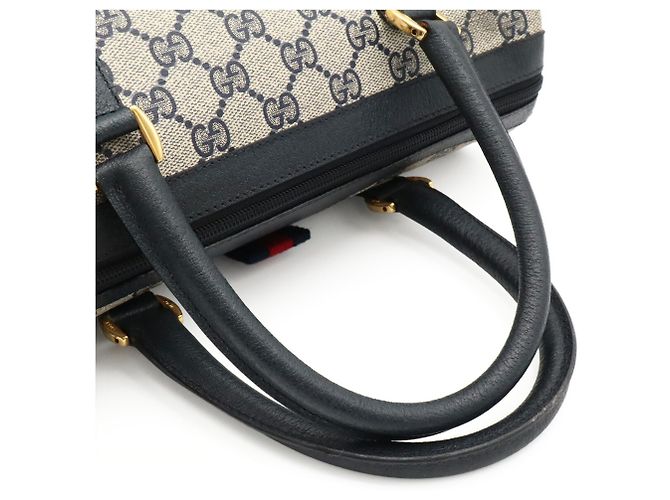 Borsa GUCCI Old GG Plus Sherry Line Beige Blu navy - vista 5