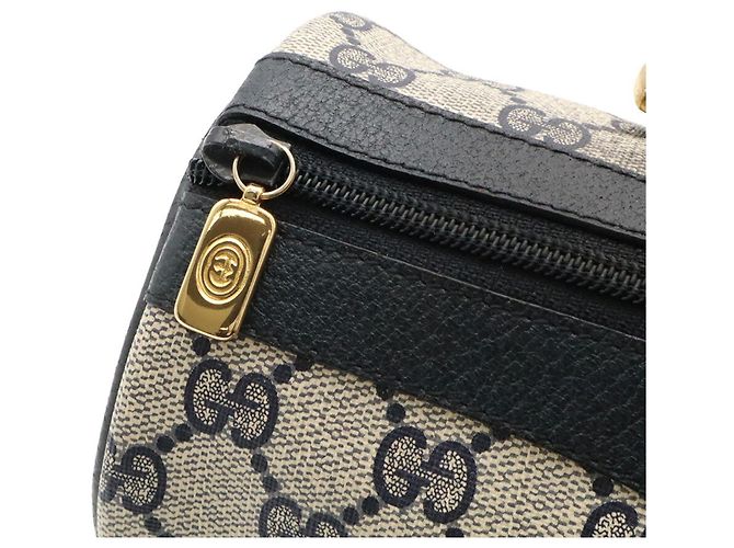 Borsa GUCCI Old GG Plus Sherry Line Beige Blu navy - vista 6