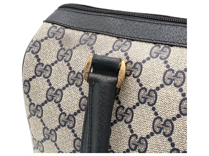 Borsa GUCCI Old GG Plus Sherry Line Beige Blu navy - vista 7