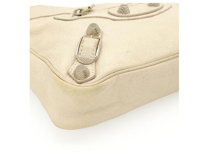 Borsa a tracolla Balenciaga Giant Hip Ivory Crudo - vista 4