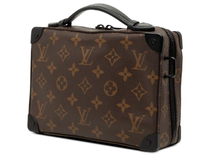 Borsa a tracolla Louis Vuitton Monogram Macassar Handle Soft Trunk Marrone - vista 2
