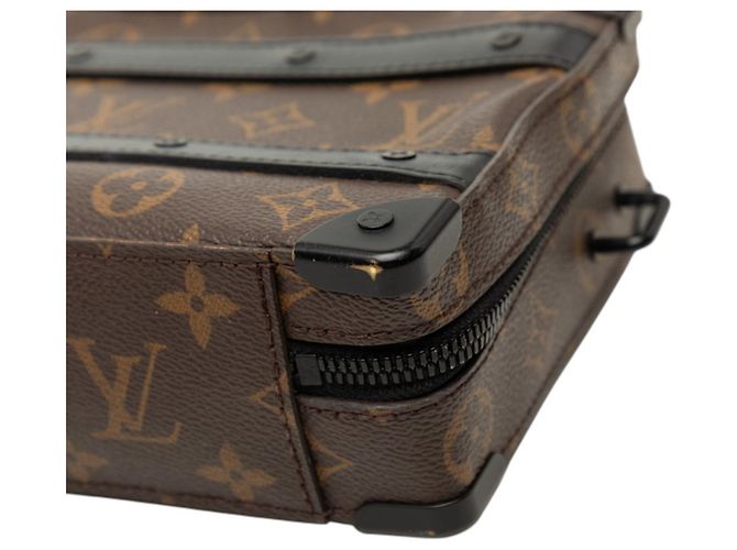 Borsa a tracolla Louis Vuitton Monogram Macassar Handle Soft Trunk Marrone - vista 5
