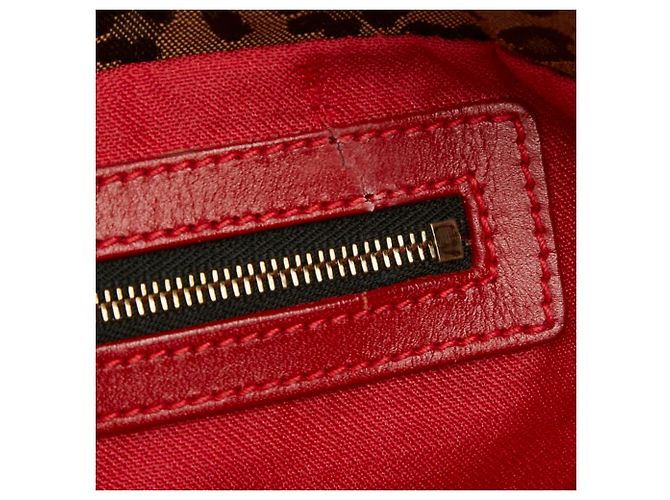 Fendi Tote Bag mit Leopardenprint Braun Rot - Ansicht 11