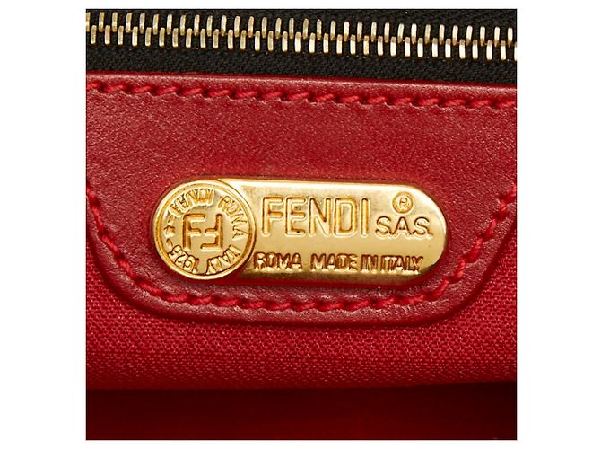 Fendi Tote Bag mit Leopardenprint Braun Rot - Ansicht 14
