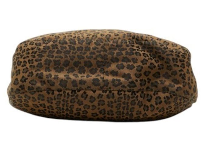 Fendi Tote Bag mit Leopardenprint Braun Rot - Ansicht 3