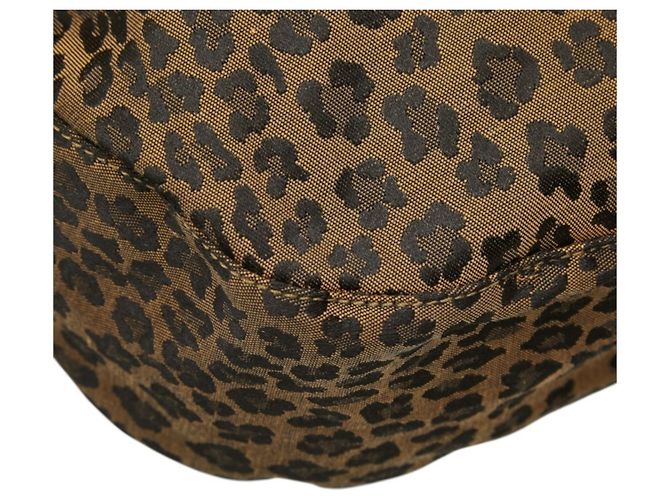 Fendi Tote Bag mit Leopardenprint Braun Rot - Ansicht 5