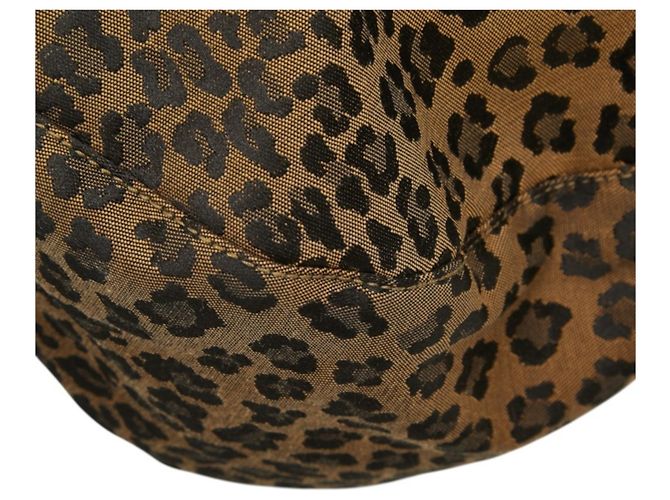 Fendi Tote Bag mit Leopardenprint Braun Rot - Ansicht 7