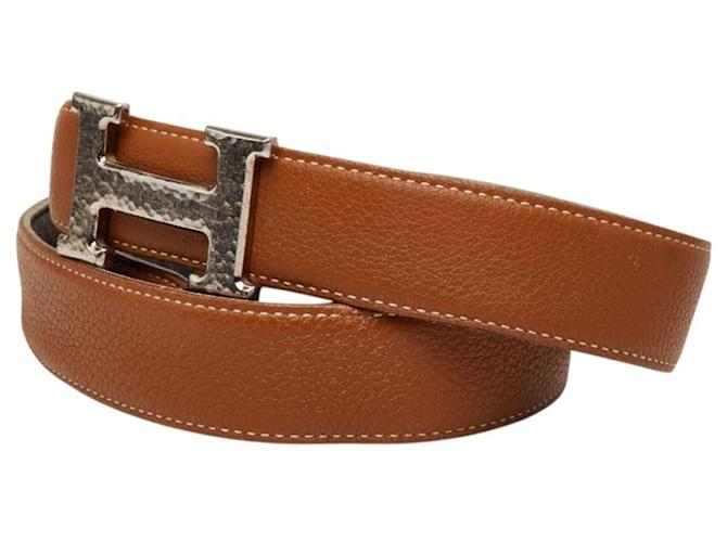 Hermès Hermes Constance Maltre Wendelgürtel Braun Schwarz Silber - Ansicht 2