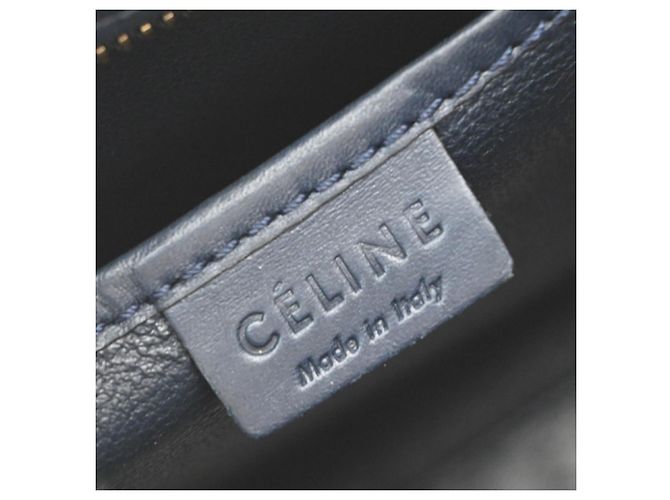 Céline Celine Tricolor Luggage Leather Micro Verde - vista 6