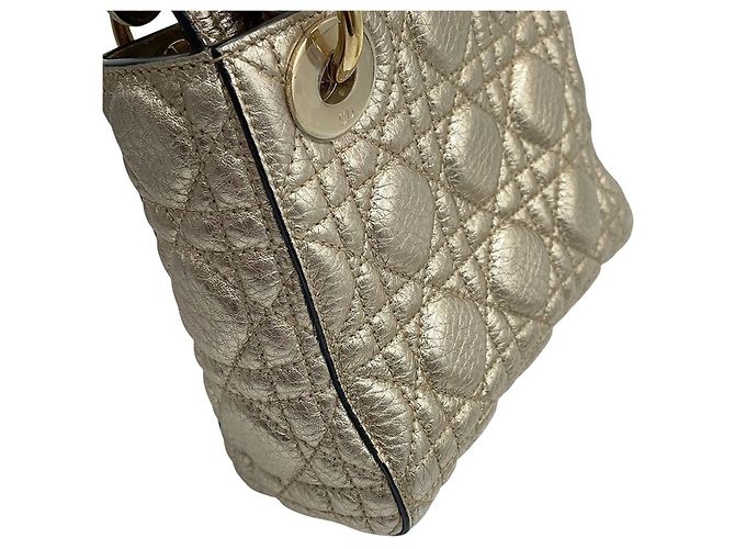 Borsa Christian Dior Lady Mini Cannage D'oro - vista 7