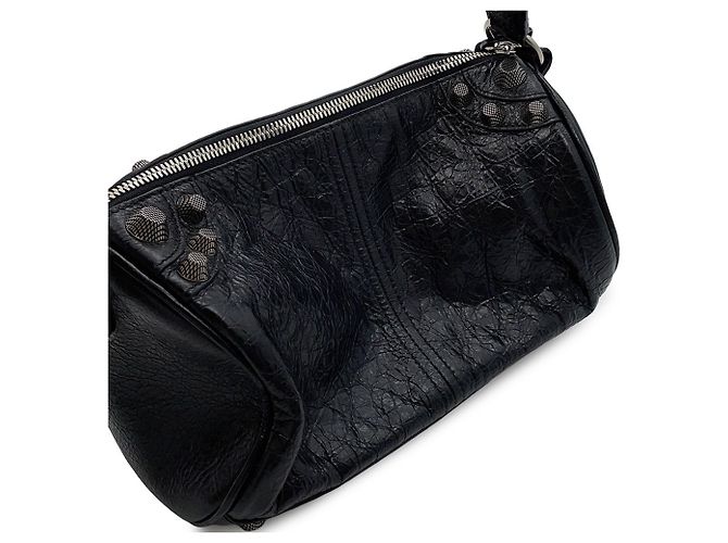 Borsa a tracolla cilindrica Balenciaga Lucagol Nero - vista 10
