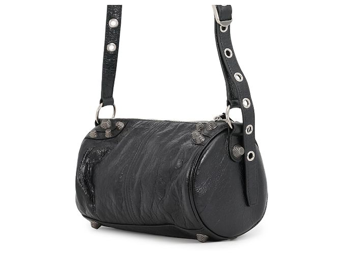 Borsa a tracolla cilindrica Balenciaga Lucagol Nero - vista 2