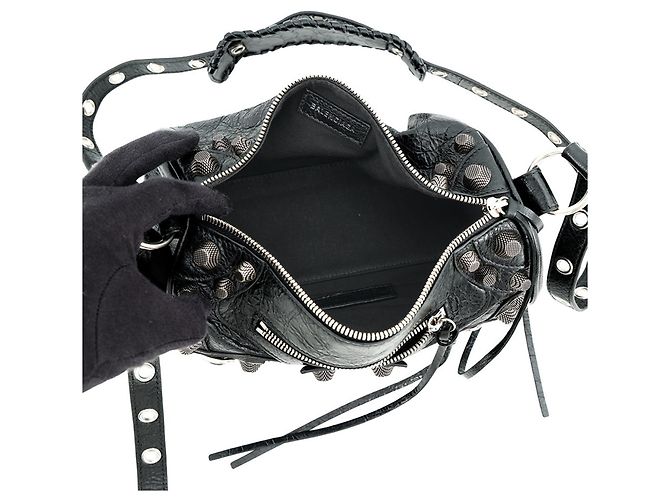 Borsa a tracolla cilindrica Balenciaga Lucagol Nero - vista 5