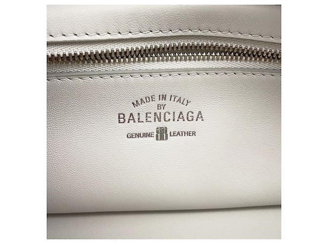 Borsa a tracolla Balenciaga in pelle bianca Bianco - vista 12