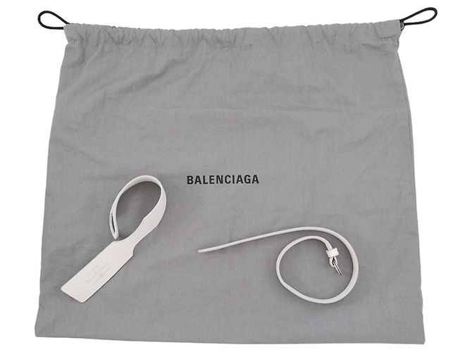 Borsa a tracolla Balenciaga in pelle bianca Bianco - vista 14