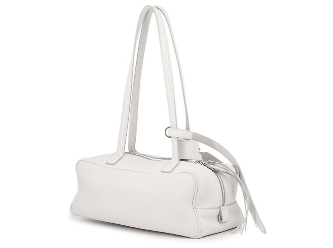 Borsa a tracolla Balenciaga in pelle bianca Bianco - vista 2