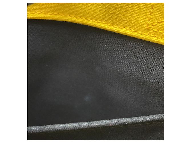 Borsa Balenciaga Hardware Canvas Leather Nero Giallo - vista 10