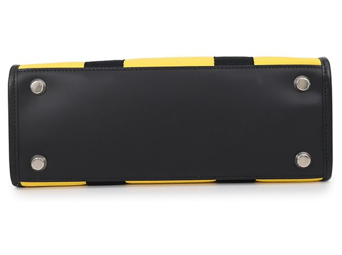 Borsa Balenciaga Hardware Canvas Leather Nero Giallo - vista 3