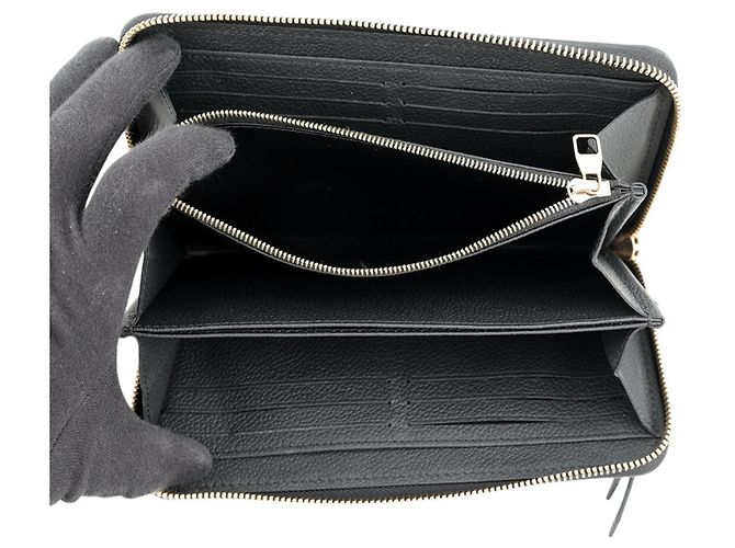 Louis Vuitton Monogram Empreinte Zippy Wallet Schwarz - Ansicht 4