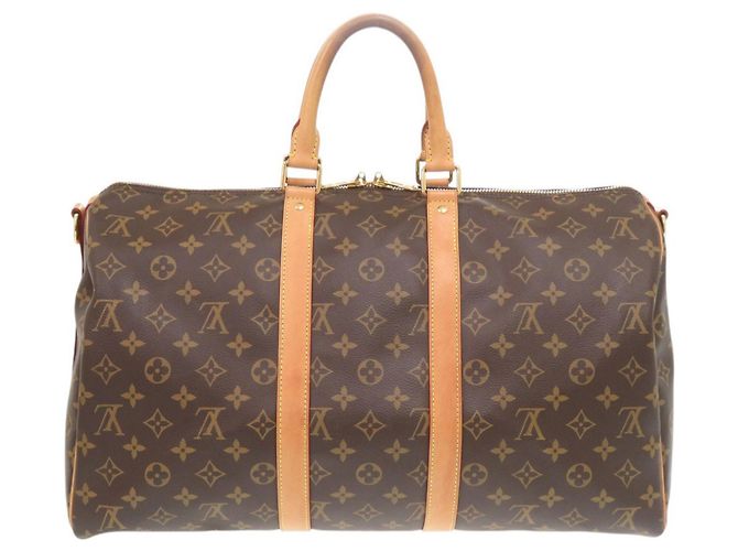 Keepall Borsa Boston Monogram Louis Vuitton Marrone Monogramma - vista 2