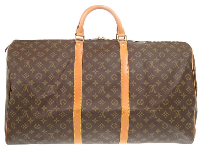 Louis Vuitton Keepall 60 Monogram Boston Bag Marrone Monogramma - vista 2