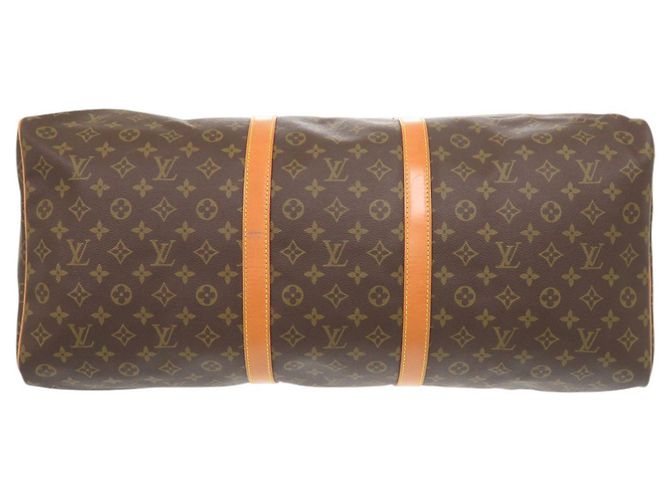Louis Vuitton Keepall 60 Monogram Boston Bag Marrone Monogramma - vista 3