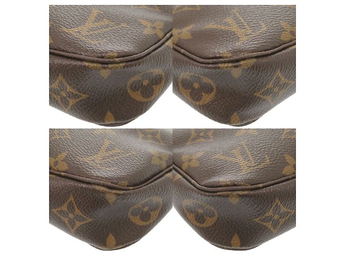 Borsa Louis Vuitton Pochette Accessoires Monogram Marrone Monogramma - vista 5