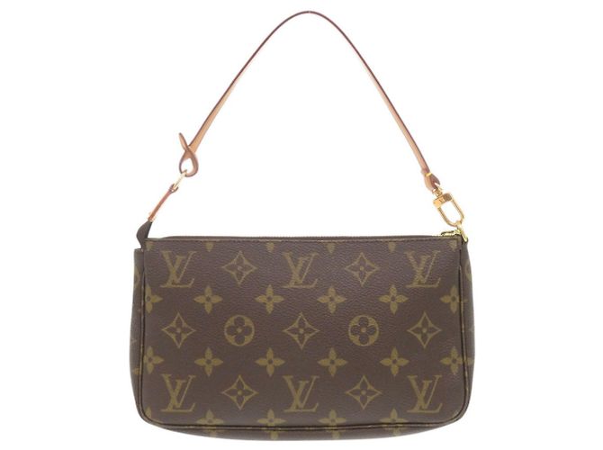 Louis Vuitton Pochette Accessoires Monogram Handbag Marrone Monogramma - vista 2
