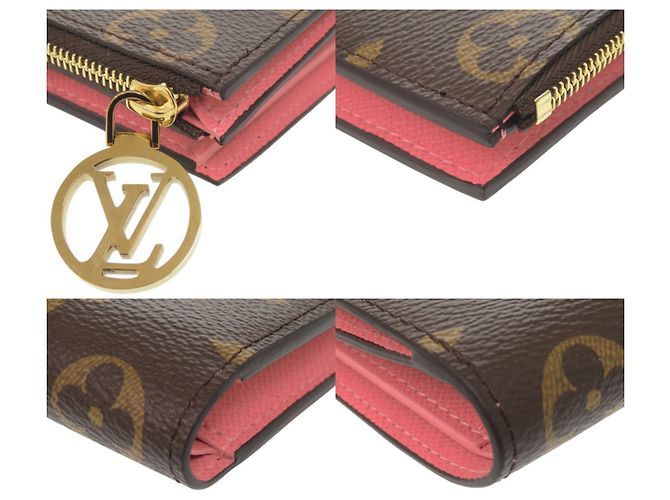 Louis Vuitton Portefeuille Lisa Monogram Bi-fold Wallet Marrone Rosa Monogramma - vista 4