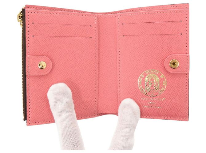 Louis Vuitton Portefeuille Lisa Monogram Bi-fold Wallet Marrone Rosa Monogramma - vista 5