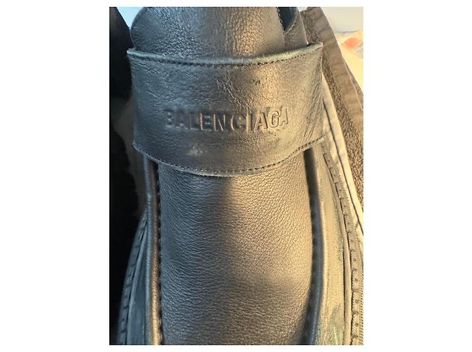 Balenciaga Mocassini in Pelle Nera Chunky Nero - vista 4