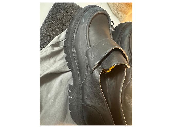 Balenciaga Mocassini in Pelle Nera Chunky Nero - vista 9