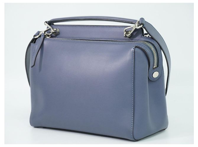 Borsa Convertible Fendi DotCom in Pelle Medium Blu - vista 2