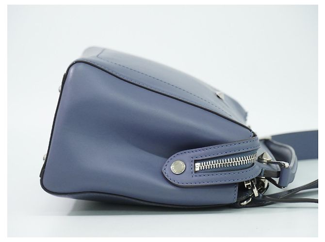 Borsa Convertible Fendi DotCom in Pelle Medium Blu - vista 3