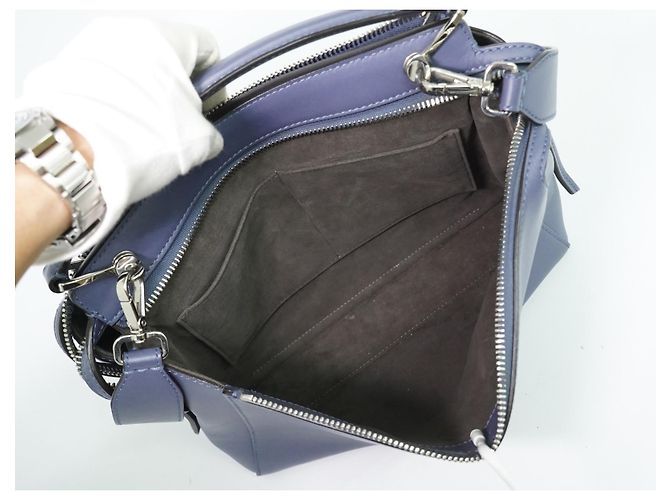 Borsa Convertible Fendi DotCom in Pelle Medium Blu - vista 4