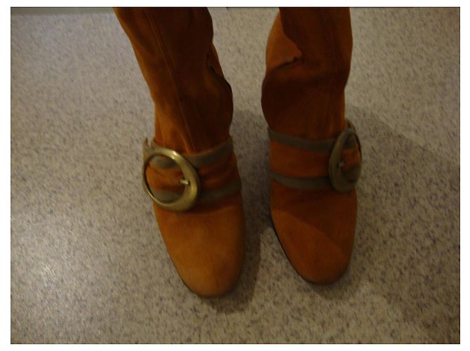 Botas altas Michel Vivien de ante naranja con hebilla - vista 6