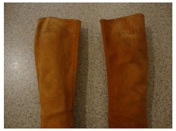 Botas altas Michel Vivien de ante naranja con hebilla - vista 9