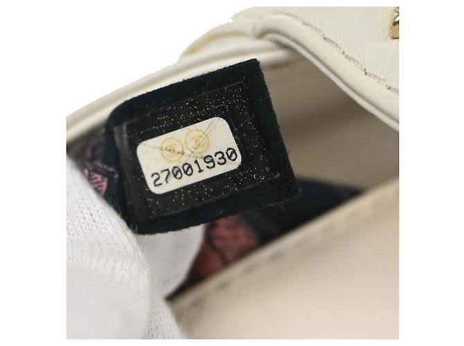 Chanel Vintage CC Turnlock Flap Leather Bianco - vista 5