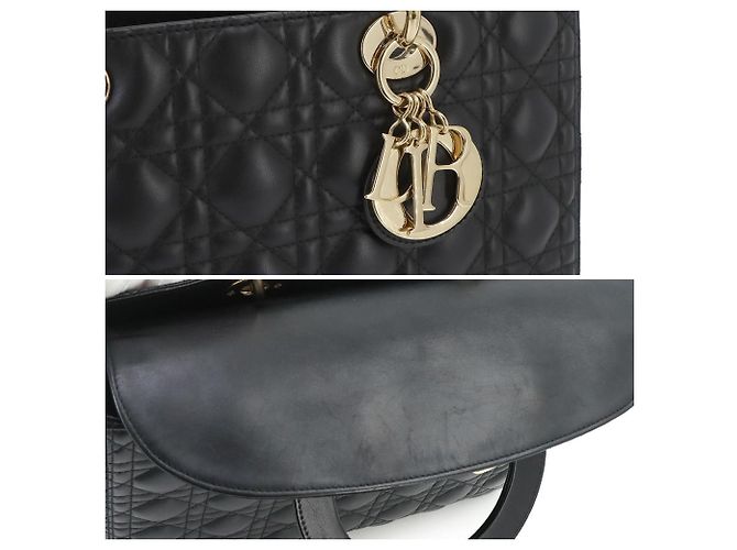 Borsa Christian Dior Cannage Lady Large Nero - vista 10